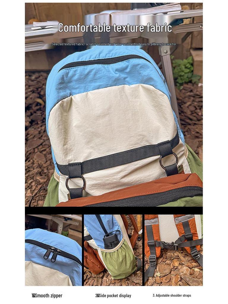 Новый легкий спортивный рюкзак Mountain Series Color Block — дышащий, складной, идеально подходит для путешествий и альпинизма.
