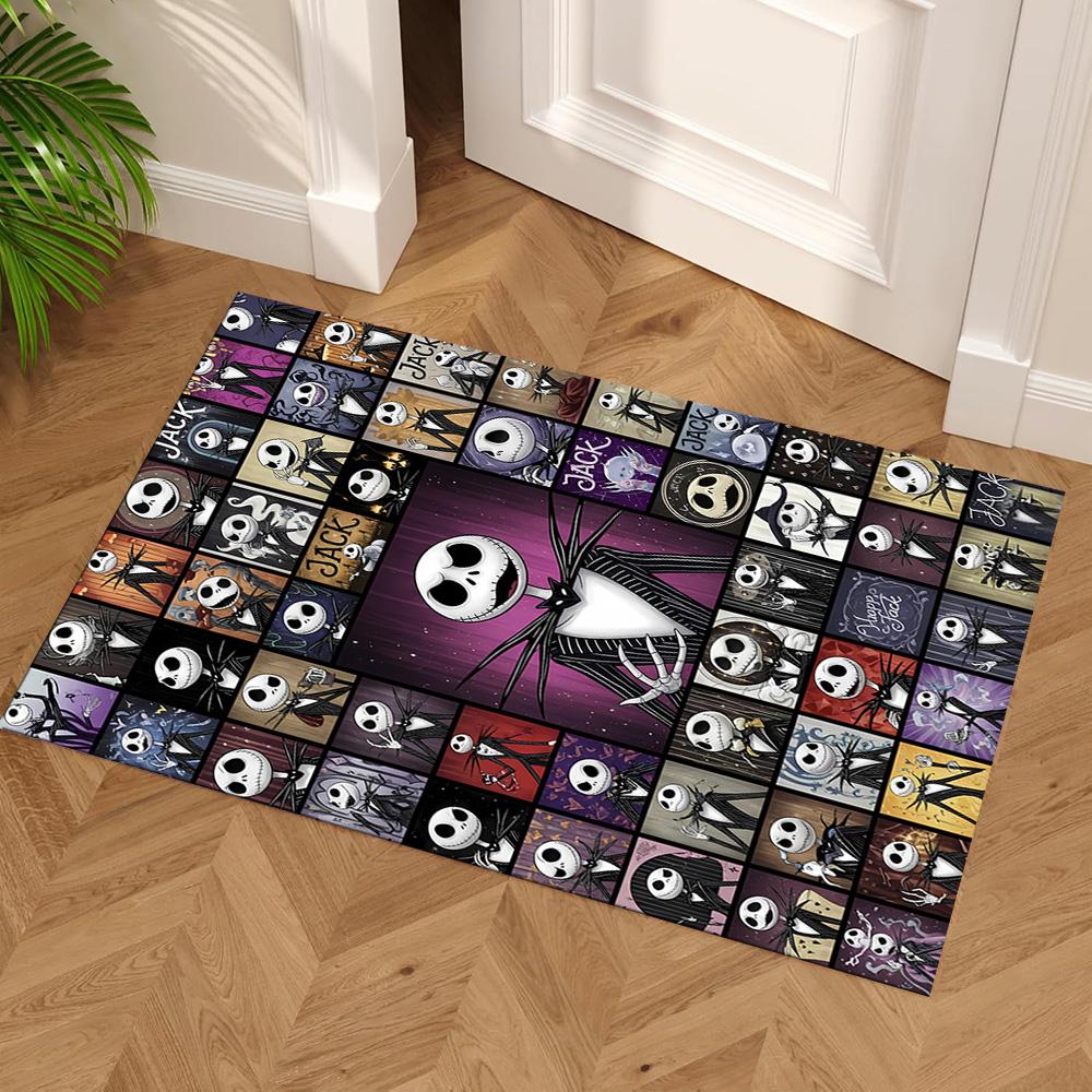 Jack Skellington Floor Rug Office Rug Suitable for Entryway Dining Room Hallway Game Room Anti-slip Rug Decorate Offices