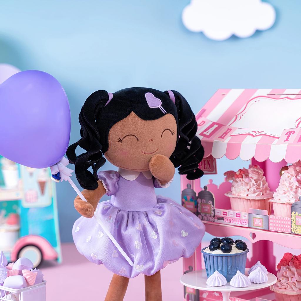 16 дюймов Мягкие куклы для девочек Темно-фиолетовые идеи для рождественских подарков Подарки на день рождения для девочек