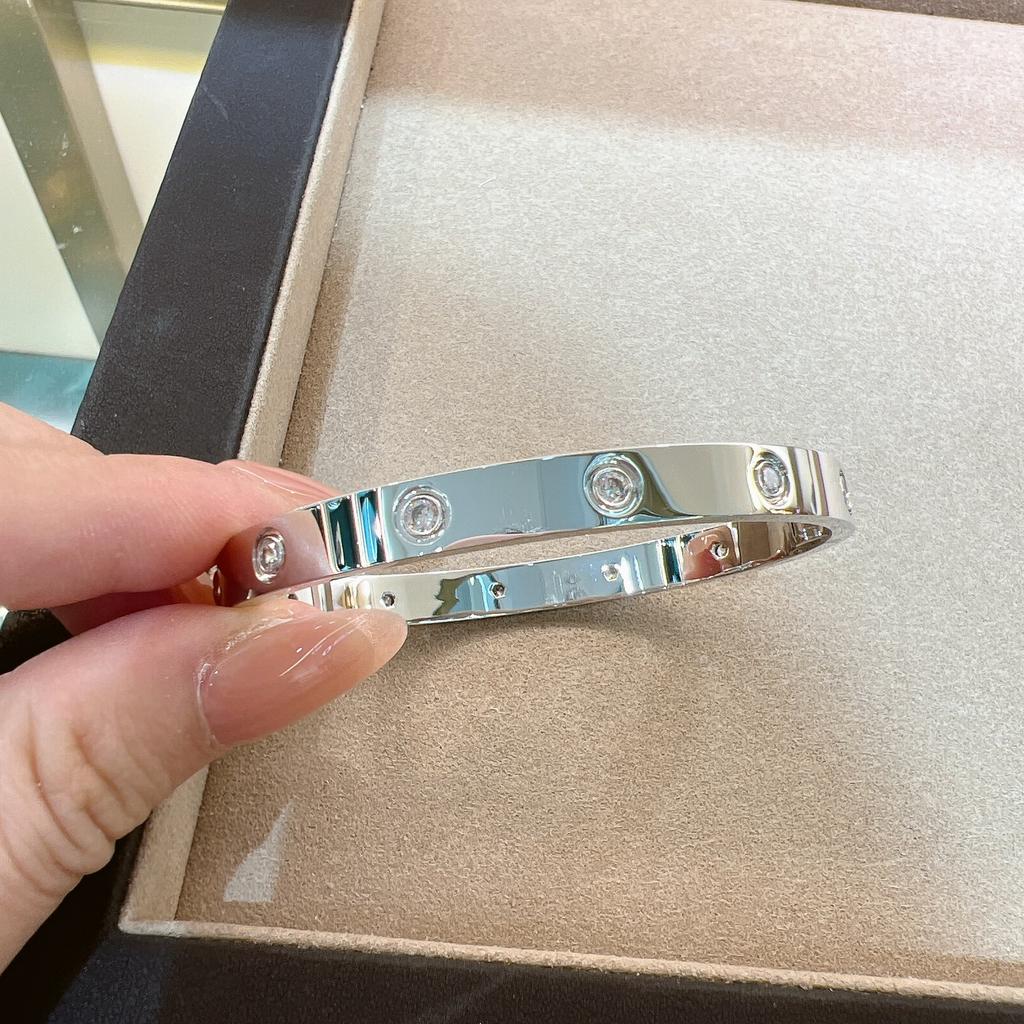 V Gold CNC Высокая Версия Браслет Любовь Узкая Средняя Широкая Версия Новый Женский Толстый Покрытый 18K Розовым Золотом Браслет для Пары