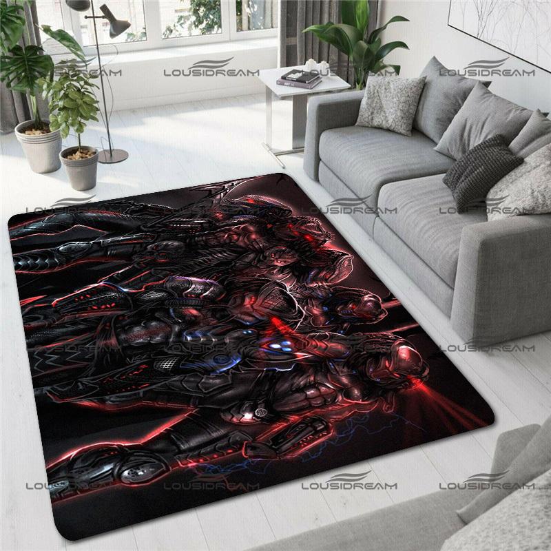 Square Flannel Predator Carpet Classic Sci-Fi Alien Movie Decorative Floor Mats Modern Home Living Room Rugs Bedroom Carpet