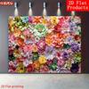 2D Bright Paper Flower Wall Backdrop, Colorful Floral Background