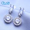 Серьги FEEYOO для женщин, модные серьги с кубическим цирконием, ювелирные изделия, свадебные серьги
