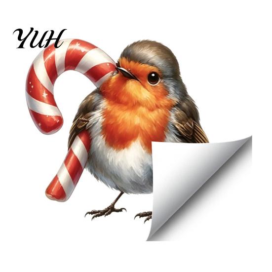 Decorative Glass Film for Home Christmas Bird Static Window Stickers, PVC Waterproof Decals Creative Holiday Gift Friends Doors, Removable Stickers
