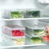 Food Grade Long Rectangular Storage Box Airtight Plastic Container For Kitchen Pantry And Fridge Organization