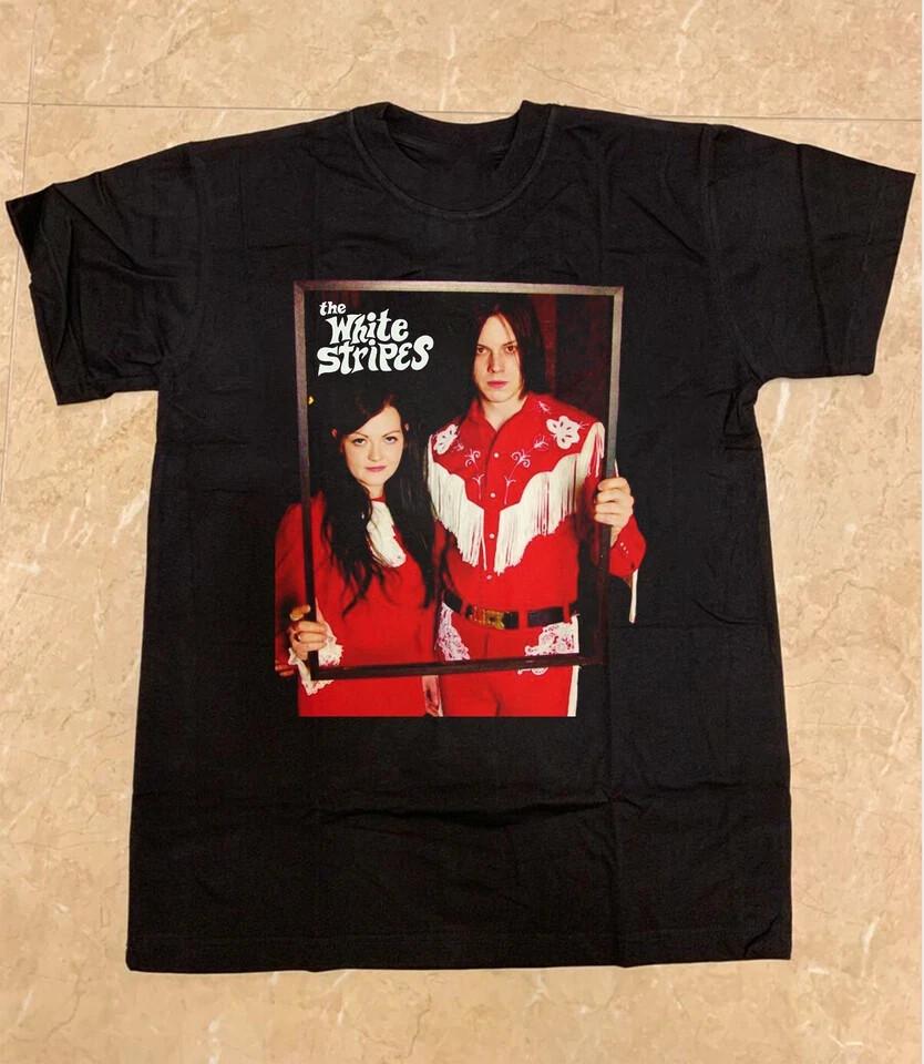 Группа The White Stripes Музыка Черная Футболка Унисекс Футболка Все Размеры от S до 5XL Унисекс Футболка