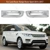 1Pair For Land Rover Range Rover Sport 2014 2015 2016 2017 Front Bumper Fog Light Lamp Silver Trim Cover Frame Hood Cap Lid