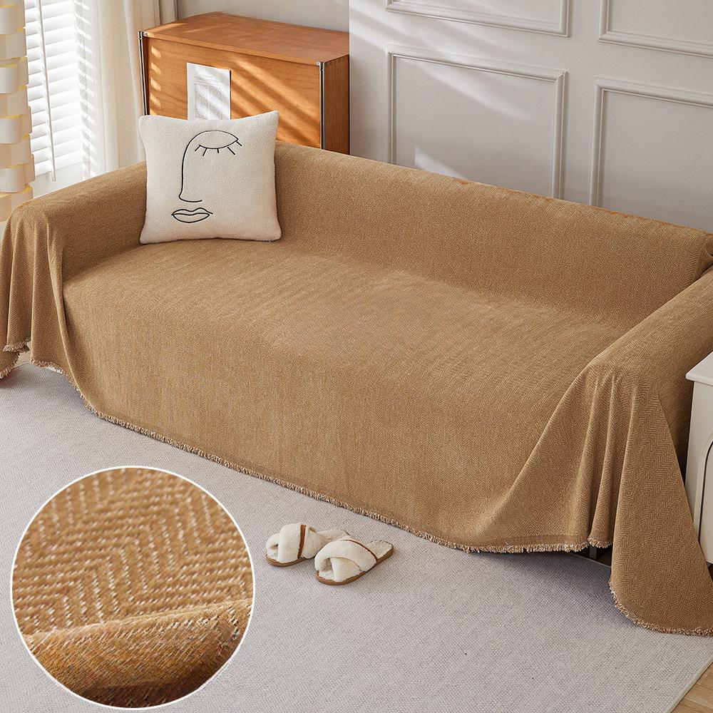 Herringbone Sofa Towel Cover Cloth Sofa Cushion Four Seasons Universal High-Grade Full Cover Universal Cover Blanket