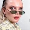 Модные овальные солнцезащитные очки Cat Eye для женщин, безободковые, для вождения, для улицы, для шопинга, защита от ультрафиолета UV400, винтажный дизайн с буквами