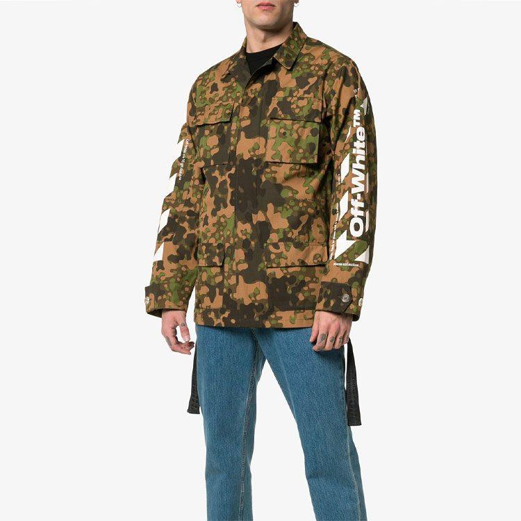 OFF WHITE Камуфляжная полевая куртка Diag OMEL006S19A660249901