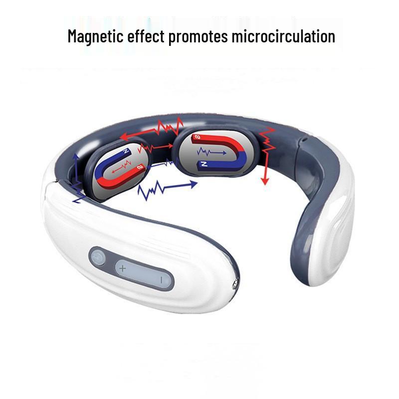 Electromagnetic Heat Neck Massager with Electric Pulse Therapy