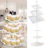 Подставка для кексов, башня, демонстрационная стойка для десертов, трехъярусная конструкция, не содержит бисфенол А, простая сборка, многоярусный поднос для сервировки торта на свадьбу
