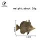 Antique Brass Pterophyllum Scalare Fish Watching Fishes Sea Animals Model Fishbowl Decoration Action Figures Education Miniature