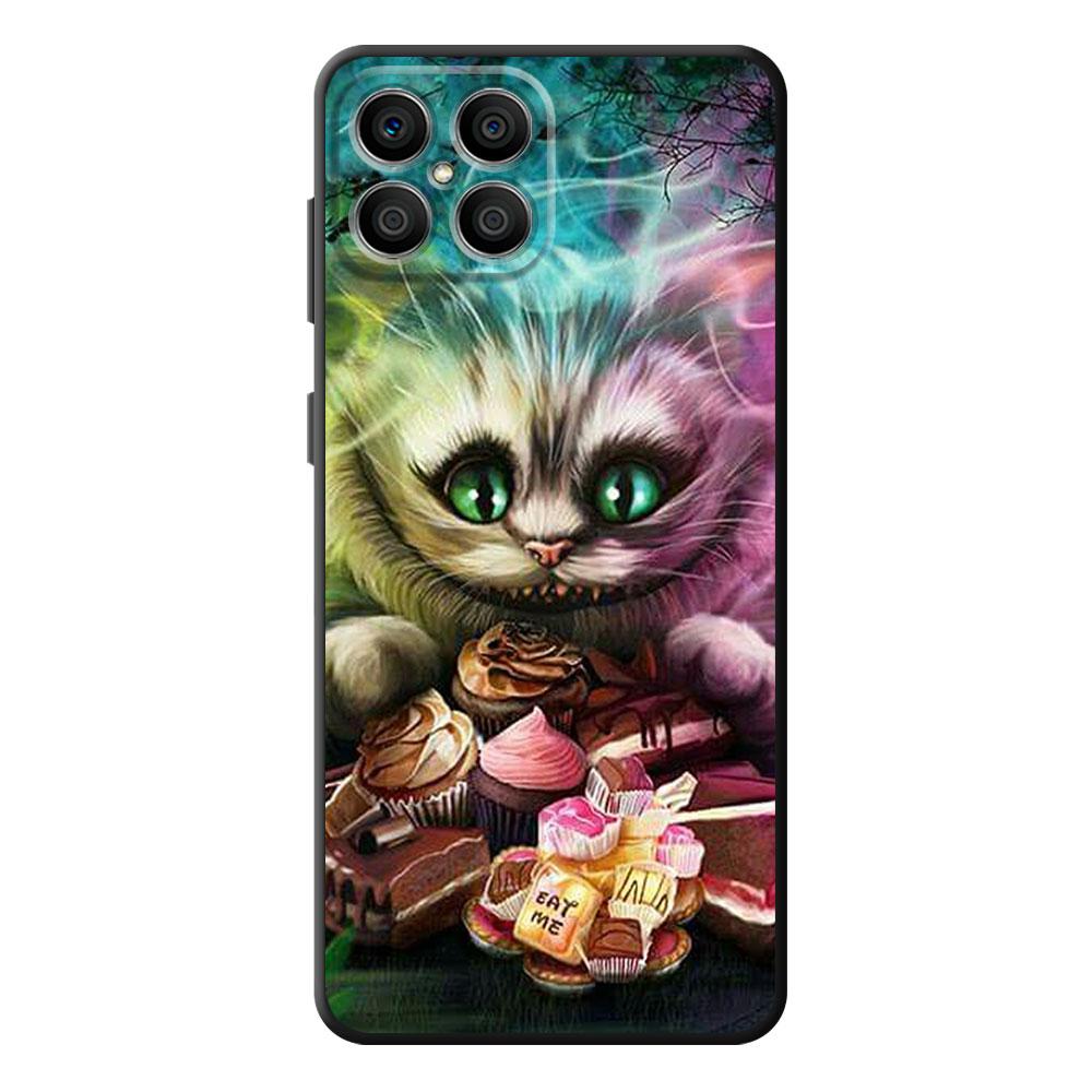 Черный чехол для телефона из ТПУ для Realme C21Y C20 C11 C15 C12 C35 C21 C25 C3 XT GT Narzo30A Алиса в стране чудес Чеширские кошки чехол принципиально
