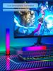 1 пара RGB-светомузыки, 180° умные световые панели, игровая светодиодная подсветка, 16 миллионов цветов DIY, пульт дистанционного управления, USB-подсветка с датчиком звука