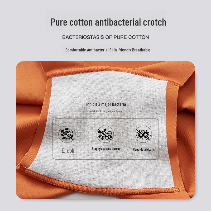 Бесшовные женские трусы-боксеры со средней посадкой - Ice Silk, дышащие, однотонные, защитные шорты с хлопковой вставкой