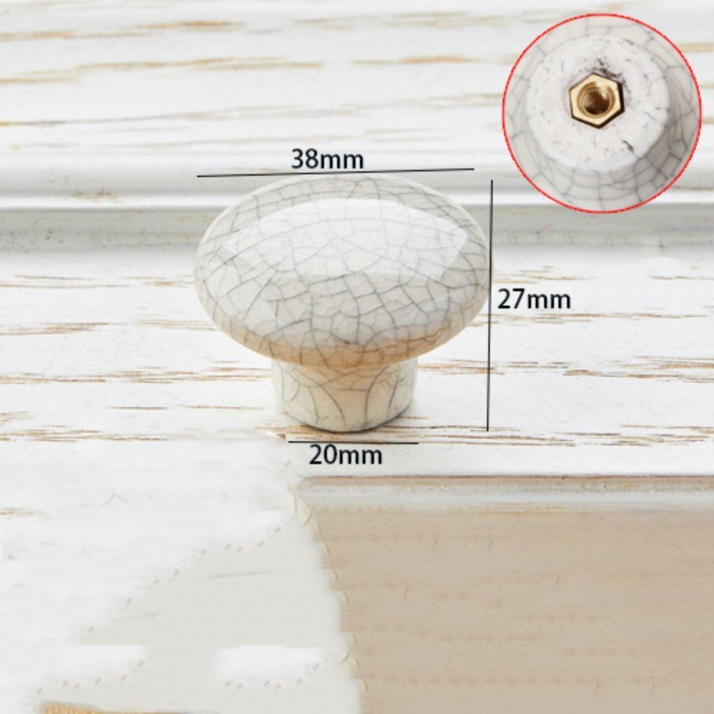Керамические ручки для шкафа из цинкового сплава Антикварная бронза Дизайн с трещинами Ручка для двери гардероба Белые Винтажные ручки для ящиков Дверца шкафа