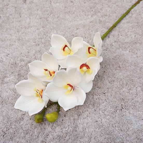 Декоративный искусственный цветок яркий пасторальный реалистичный цимбидиум искусственный цветок домашний декор