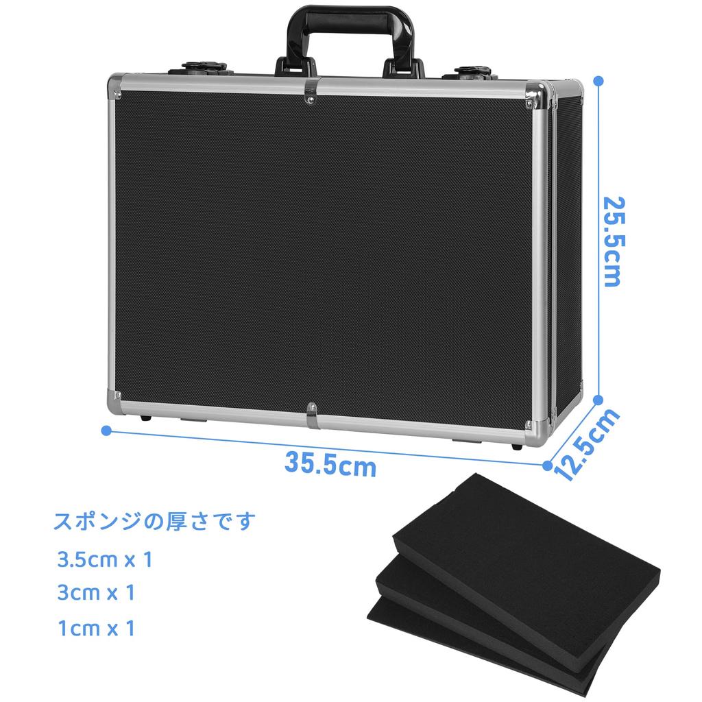 TORIBIO Алюминиевый кейс для инструментов с блоком Защитный инструмент DIY Атташе с алюминиевым Прецизионный инструмент Специальное хранилище x x см Подушка, Кейс, Кейс,