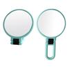 Двустороннее увеличительное зеркало для макияжа, ручное зеркало с регулируемой ручкой на 360 градусов, компактный размер, портативное, для путешествий