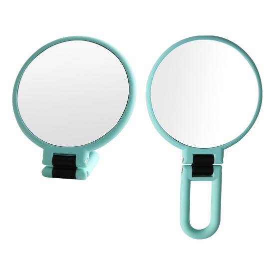 Двустороннее увеличительное зеркало для макияжа, ручное зеркало с регулируемой ручкой на 360 градусов, компактный размер, портативное, для путешествий