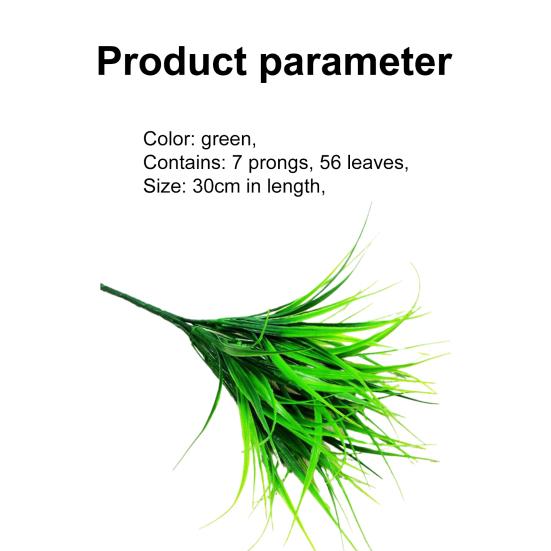 1 букет искусственного растения 7 ветвей реалистичный пластик свежий 56 листьев имитация куста для сада