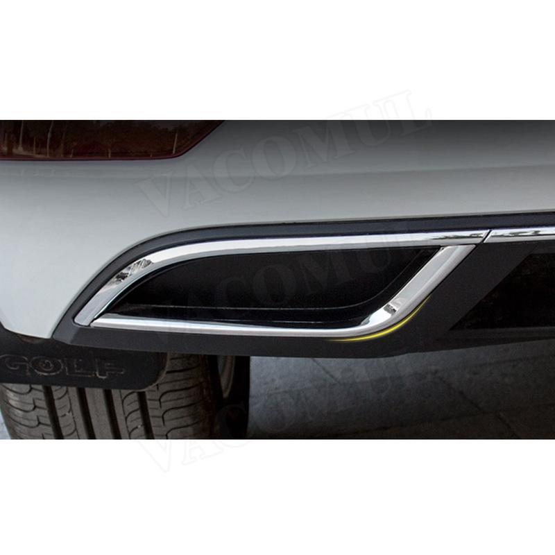 Rear Exhaust Bright Strip Cover Trim Sticker Air Outlet Exterior Decoration Modification For VW Golf 7 7.5 MK7 MK7.5 2017-