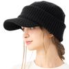 Knitted Cap with Charlie Knit Loose Small Knit Long Cold Earmuffs Size [Loo&c] Hat, Women's, Brim, Casquette, Size, Face, Cap, Brim, Autumn/Winter,