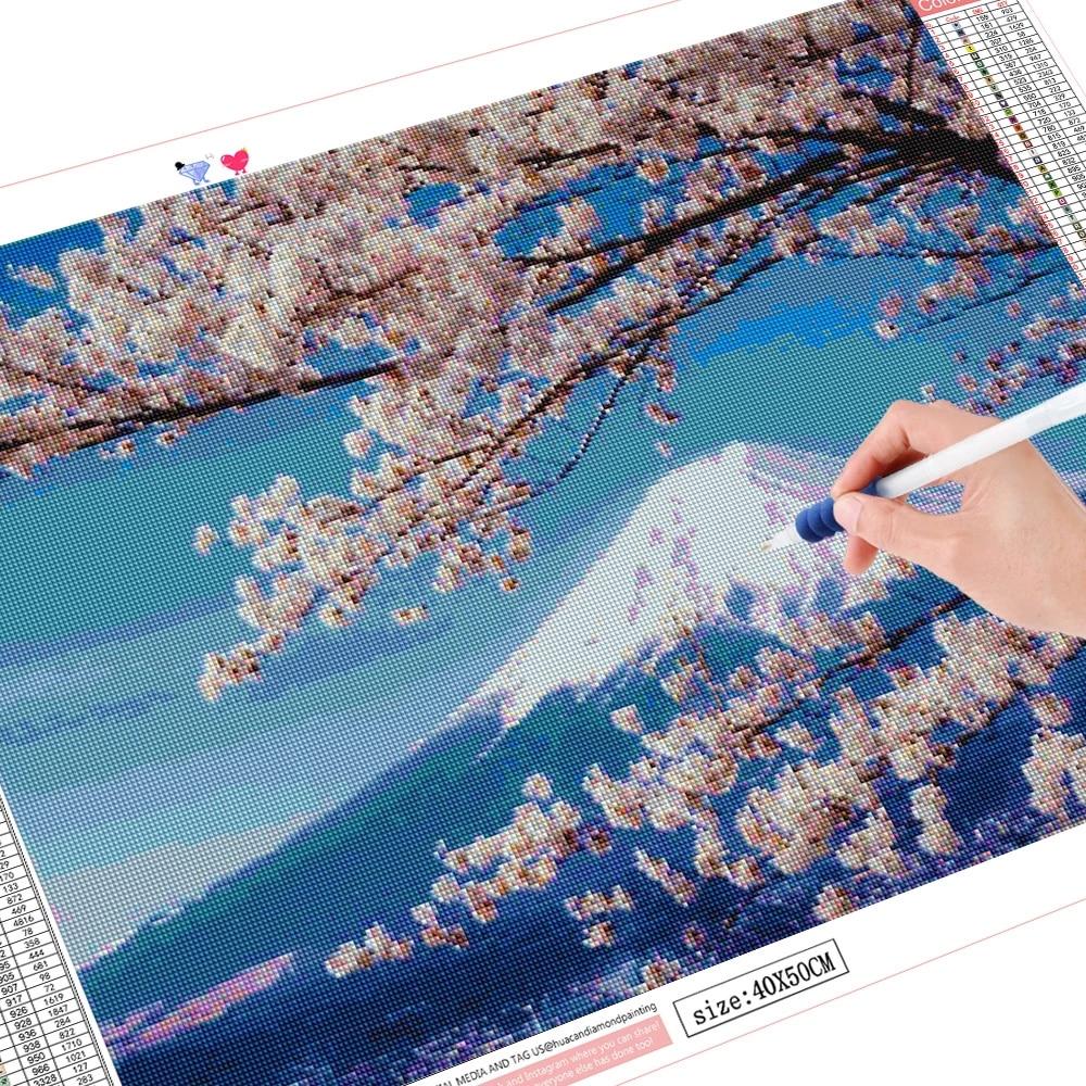 3D алмазная живопись Пейзаж Вышивка крестом DIY Алмазная вышивка вишни картина со стразами украшение дома