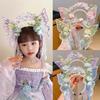 Mesh Big Butterfly Wing Hairpins Sweet Elf Ear Headband Lovely Flower Headband Kids Gift