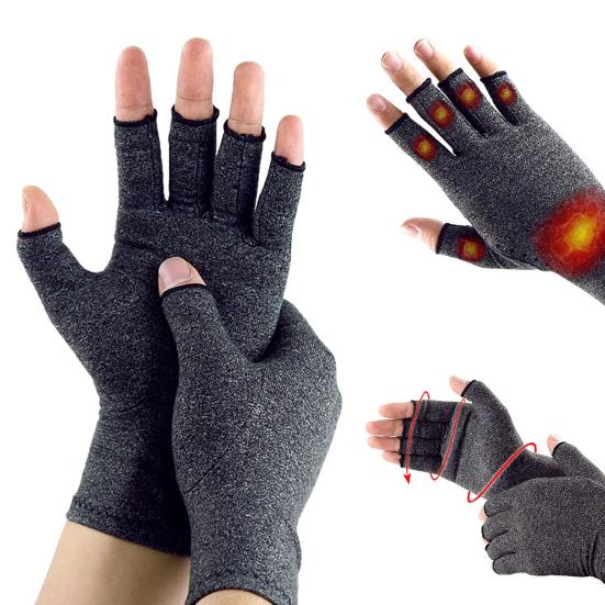 Arthritis Compression Gloves Women Men Breathable Half-Finger Gloves Stretchy Hand Arthritis Relief Gloves