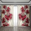 2 шт. Роскошный лебедь, красный, золотой, цветочный узор, напечатанный, занавеска для дома, декор для спальни, гостиной, домашний декор