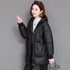 Autumn Winter Thicken Warm Long Parka Women Solid Color Loose Puffer Hooded Coat Jackets Outwear
