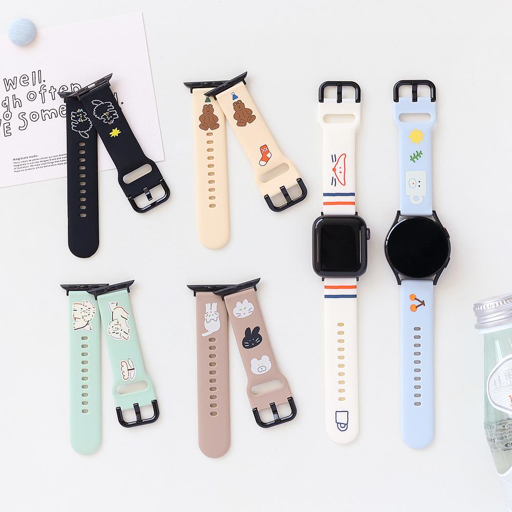 Beuleonchibeuladeo Силиконовый ремешок для Apple Watch Вер.5 Для 38-41 мм