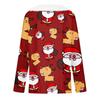 Женская мода с длинным рукавом и рождественским принтом, праздничный воротник, V-образный вырез