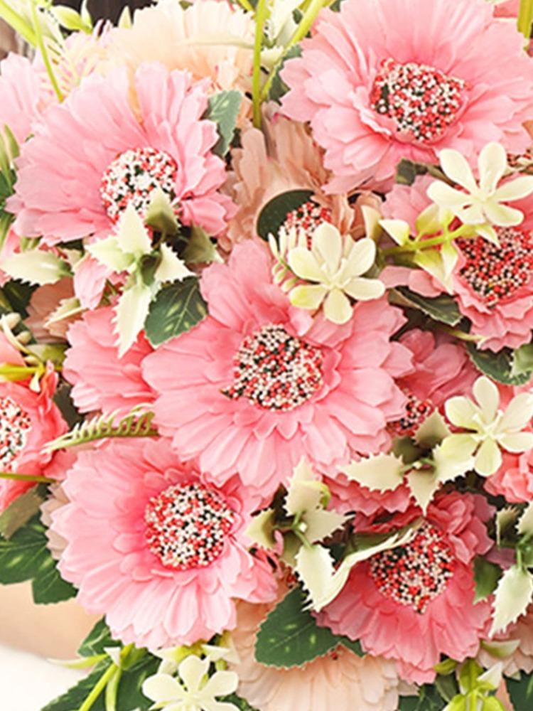 1 Bunch 7 Heads Artificial Daisies Sun Flower Gerbera Fake Chrysanthemums Fake Flowers Used for Home Wedding Party Decoration