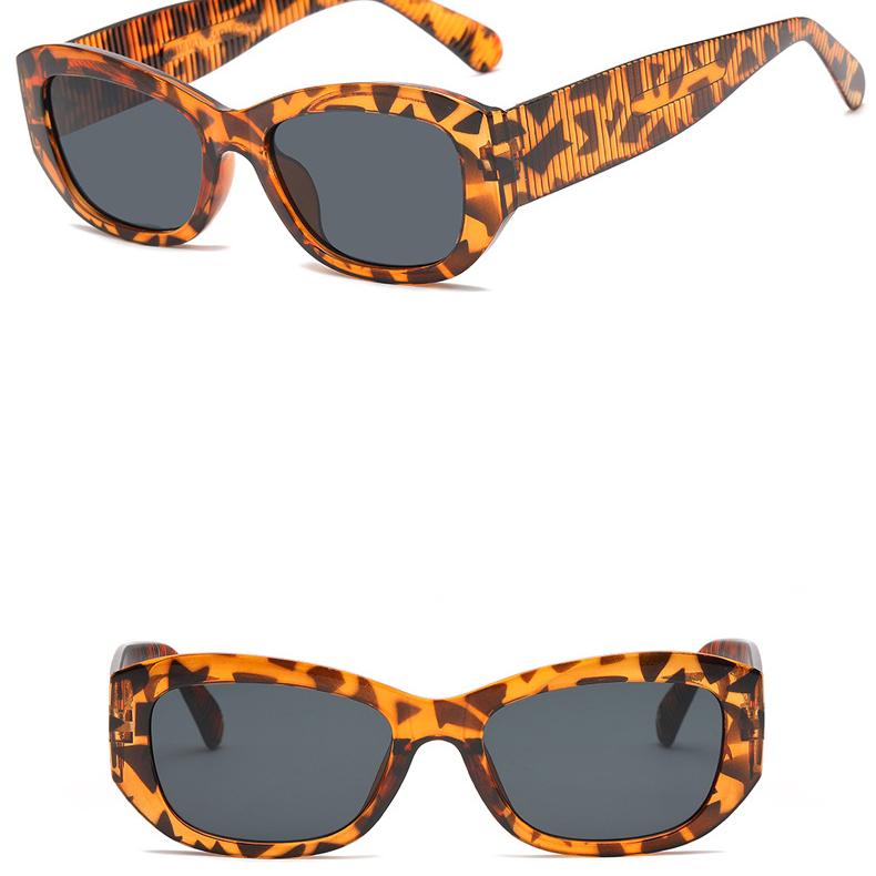 Women's Sunglasses Simple Box Sunscreen UV Sunglasses Retro Plain Sunglasses.