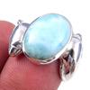 Кольцо из стерлингового серебра 925 пробы с драгоценным камнем Natural Republic Larimar S.7 C2H75