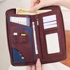 Кошелек с RFID-защитой на молнии Держатель для дорожных документов Органайзер для паспортов Держатель для карт с ремешком на запястье для мужчин, женщин, для семейного отпуска