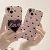 Мягкий милый чехол для телефона с 3d розовым сердечком-подставкой для Iphone 14 13 12 11 Pro Max с буквенным принтом, задняя крышка для Iphone 13, модный чехол
