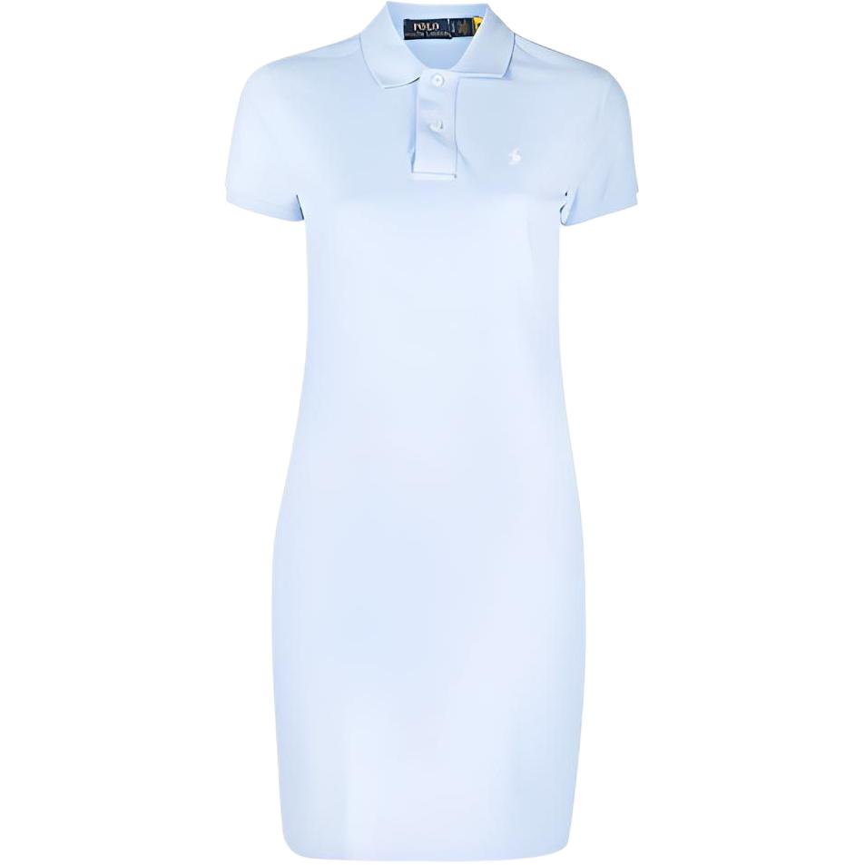 Polo Ralph Lauren Polo Logo Embroidered Polo Dress Women Dresses Light-Blue 211799490-002