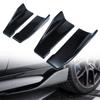 Universal Car Spoiler Lateral Front Bumper Rear Side Skirt Lip Rocker Wings Carbon Fiber Glossy Black Protection Trims