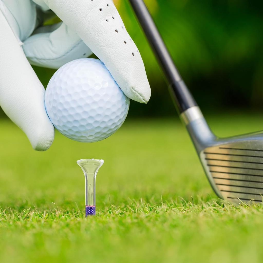 Golf Tees Golf Tees 3 1/4'' Unbreakable Transparent Acrylic Long Golf Tees Bulk With Big Cup & 8 Prongs Golf Accessories For Men