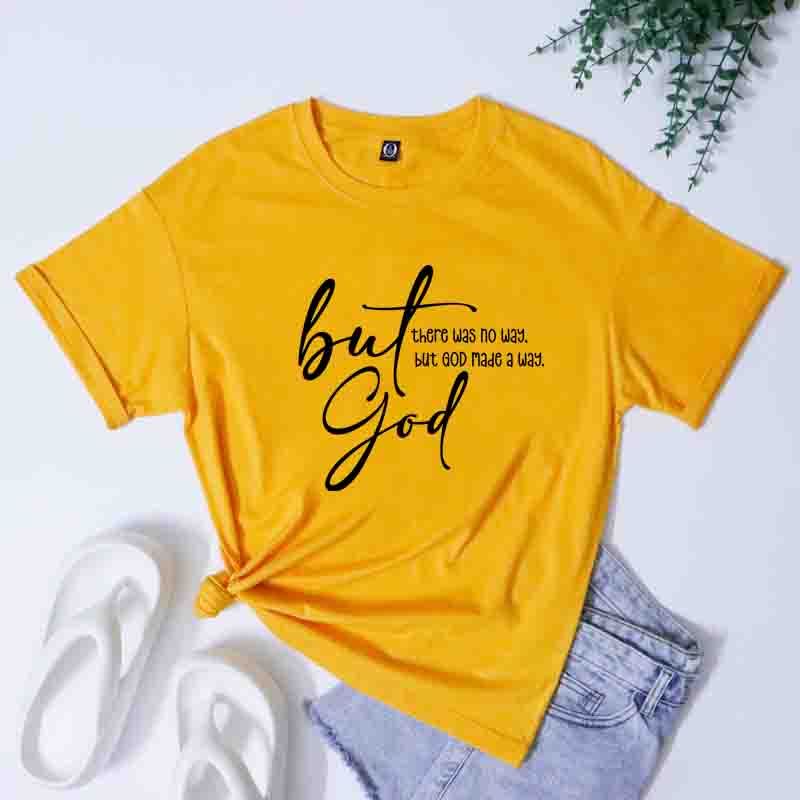 100 Cotton But God TShirt Casual Unisex Jesus Bible Verse Tee Top Religious Unisex Christian Apparel Faith Based Gifts For Her