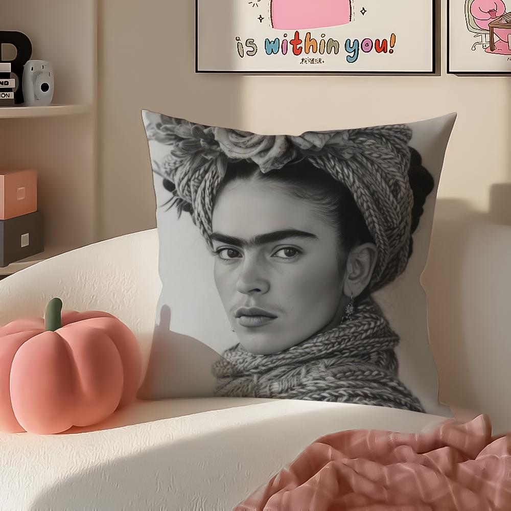 Artistic Painter FFrida KKahlo Cushion Cover Pillowcase Short Plush Invisible zipper Room Sofa Cushion Cover