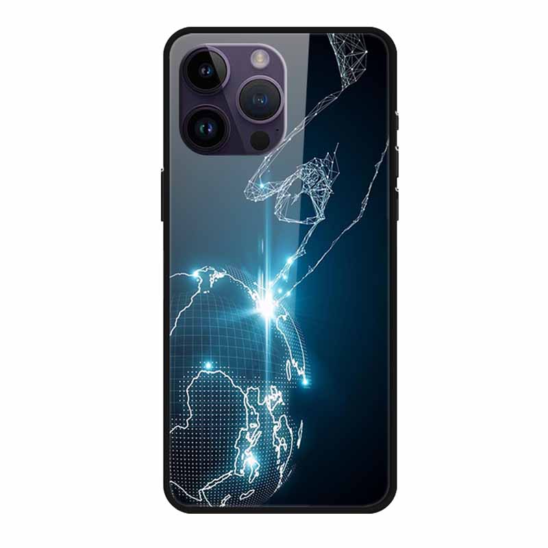 Закаленное Стекло Чехол Для iphone 15 Pro Max Чехол Жесткое Стекло Задняя Крышка Мягкий ТПУ Бампер Для iphone 16 Pro Max Чехол для Телефона 16Pro Max