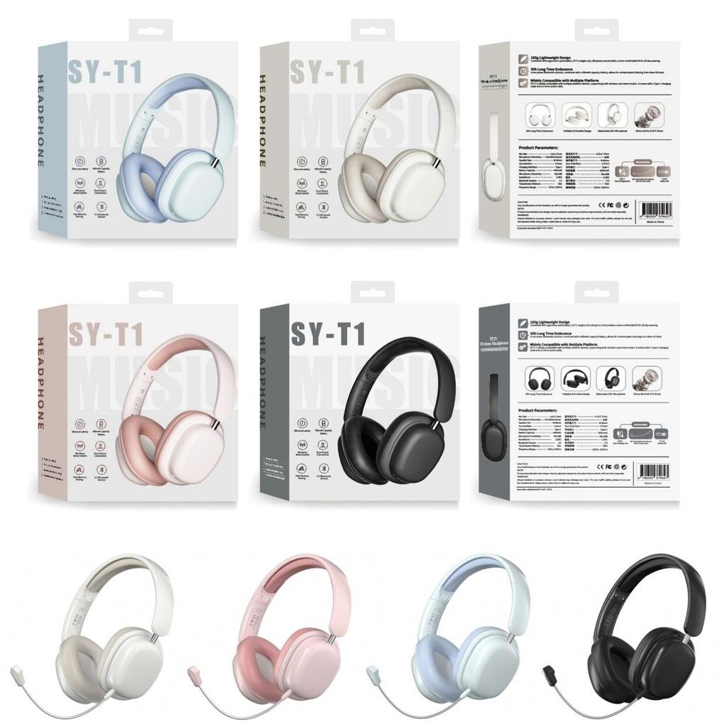 Беспроводные Bluetooth игровые наушники со съемным микрофоном