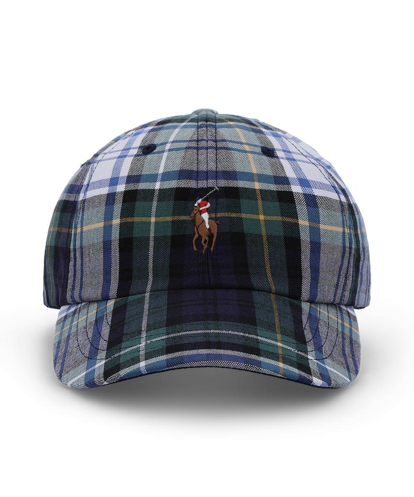 Кепка-бейсболка в клетку Oxford от POLO RALPH LAUREN - Белая