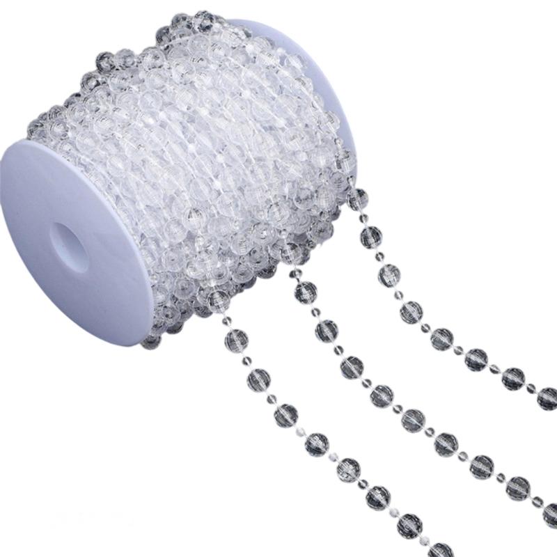 Прозрачная пластиковая цепочка из бусин, нить для рукоделия, аксессуары для изготовления ювелирных изделий ручной работы, для искусства, рукоделия, ожерелья, браслета, изготовления ювелирных изделий