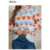Women S Casual Long Sleeve Crew Neck Heart Jacquard Knit Pullover Sweater